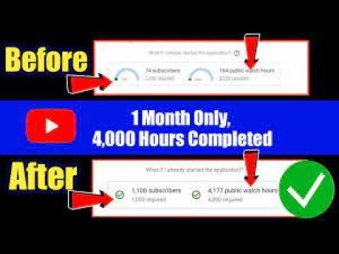 How to get 4000 hours watch time fast |YouTube watch time trick 2024