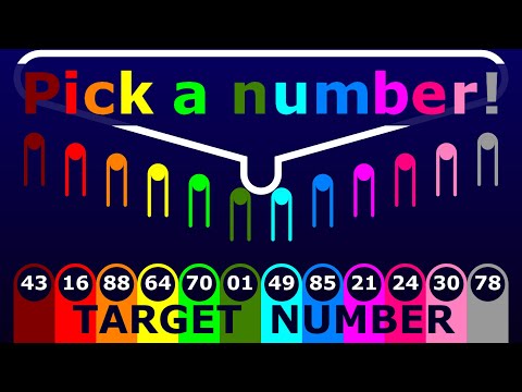 Target The Number [Choose a number or a color!] -Marble Race in Algodoo-