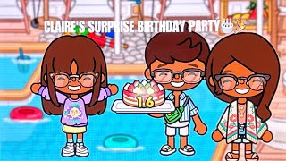 CLAIRE'S SURPRISE BIRTHDAY PARTY🎂🎉||*WITH VOICE*|| Toca Boca roleplay