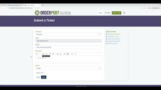 Creating a Support Ticket