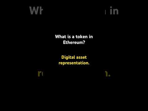 What is a token in Ethereum?• Digital asset representation.  #solidity #smartcontract