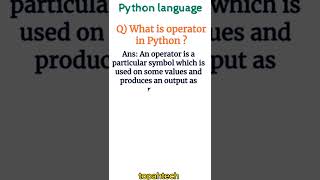 what_is_operator_in_python?#topahtech #ask4help #python #pythonprogramming #viral#codewithharry