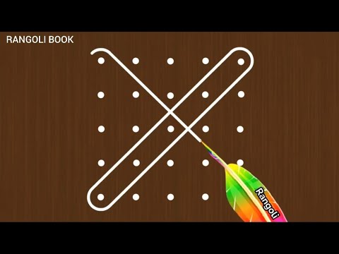 2 Minute Shashti Kolam|Mellika Muggulu|Artful Rangoli|6*6 Straight Dots|Rangoli Book