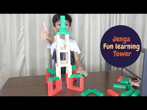 Tower with Jenga blocks | Build an awesome jenga tower | Fun learning | Activity for kids