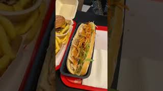 Quick Bite at Frituur Astrid Antwerp Central Station Grilled Chicken Sandwich and Cheese Burger 🍔