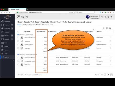 Creating, Scheduling and Sharing Reports in RoboHead