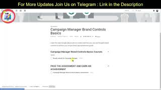 Google Free Certificate | Google Campaign Manager Brand Control Basics | Google Free Online Courses