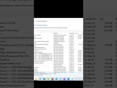 Uninstall Programs form control panel   #windows #uninstallapp #tricks
