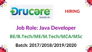 Drucare Freshers Off Campus Recruitment | Software Engineer | 2017,2018,2019,2020 Batch | Hyderabad
