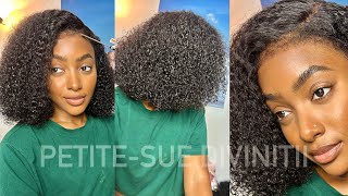 The MOST Realistic KINKY EDGE CURLY GLUELESS WIG ft. Wow African Hair  | PETITE-SUE DIVINITII
