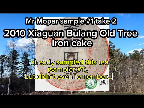 Take 2, Mr Mopar sampler #1 2010 Xiaguan Bulang Old Tree Iron Cake #tea #gongfucha