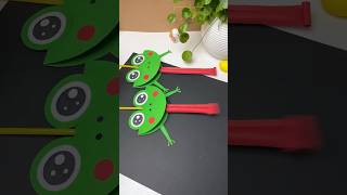POP! Paper Frog Tongue DIY - Funny Straw & Paper Toy #PaperCraft #DIYKids #PoppingToy #Satisfying