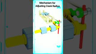 Crank Radius adjusting mechanism | #innovation #engineering #shorts
