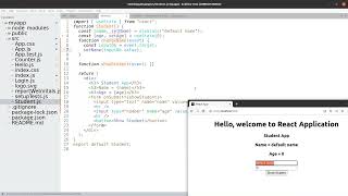 React Tutorial on Form Handling with State variables --Session 8