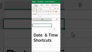 Excel Date and Time Shortcut