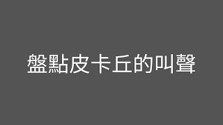 盤點皮卡丘的叫聲(請開聲音)