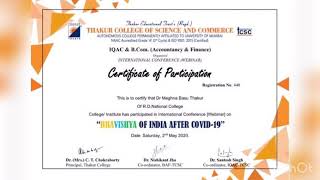 Paper presentation at an International Conference
