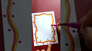 Frontpage border design ideas for project easy and beautiful #art #satisfying #diy #shorts
