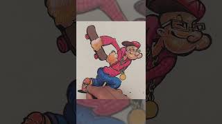 Just Felt Like Painting Popeye #FanArt #RetroVibes #PopeyeTribute