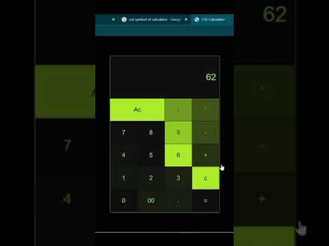#shorts: Amazing Working calculator using HTML and Styling with CSS| #YTShorts #techyshorts #coding