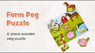 Farm Peg Puzzle | Curious Cub | For kids 1.5 - 3 years