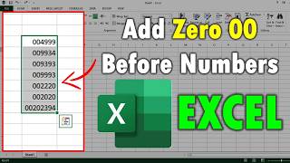 How to Add Zero Before Numbers in MS Excel | Excel Tutorial Part 5