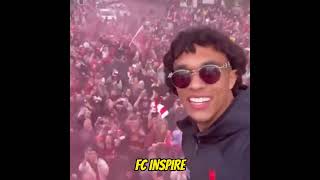 Trent Alexander Arnold singing “one kiss is all it takes” on Liverpool Parade😂🤣🏆