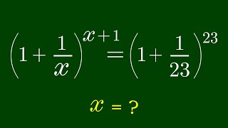 A Nice Algebra Problem | Math Olympiad | Find the value of x=?