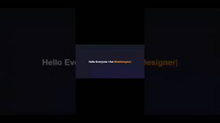 Animated And Auto Type Text Design using Html, CSS & Javascript UI design | @Codingpolar #css