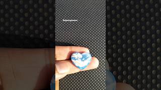 Dreamy Blue Cloud Heart Agate - Unique Plume Agate Doublet For Handmade Jewelry