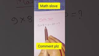 Math slove #maths #mathsall #mathtest #mathquiz #mathstricks #easylearning #mathematics#mathshorts
