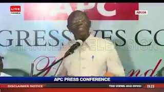 Adams Oshiomole on describing Atiku Abubakar #nigeria #2023presidentialelections #apc #pdp