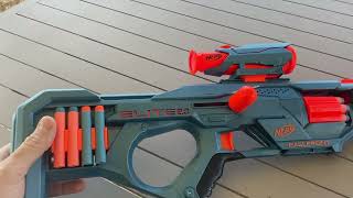 NERF Elite 2.0 Eaglepoint with scope zero in on targets!
