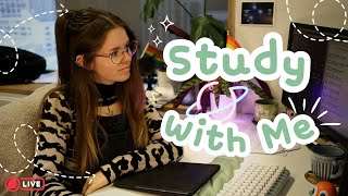 Study With Me Live | 8 hours | Pomodoro 50/10 | Physics PhD with ADHD | rain/lofi | Puzzle Breaks
