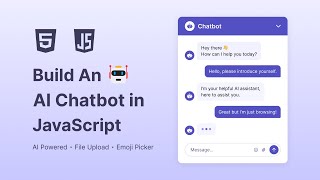 🤖 Build AI Chatbot in HTML CSS & JavaScript | AI Chatbot Tutorial in JavaScript