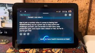 I asked Alexa plus about skateboarding at age 53