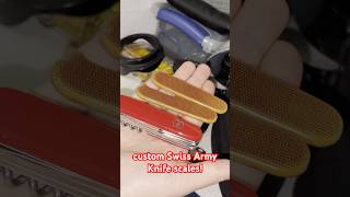 installing custom Swiss Army Knife Scales #knives #swissarmyknife