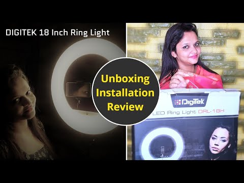 DIGITEK 18 Inch Ring Light Unboxing, Installation and Review, with DIGITEK 9 feet Light Stand