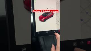 How to get UI cards back on Tesla screen #tesla #howto #teslatips