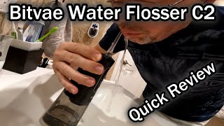 Bitvae Water Flosser C2 for Teeth Portable 300ML 3 Cleaning Modes 6 Jet Tips Quick Review