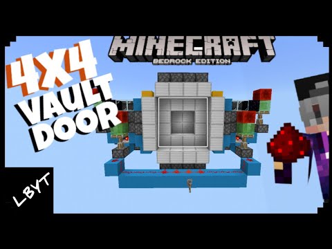 Minecraft Bedrock| How to make a 4x4 Vault Door(Android,Ios,Xbox one,Ps4,Switch)