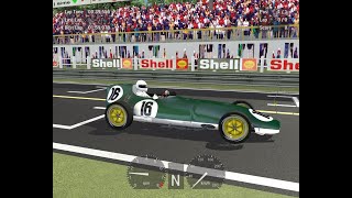 VDrift - Driving the 1959 Lotus 16 of Graham Hill at Rouen-Les-Essarts (With Color)