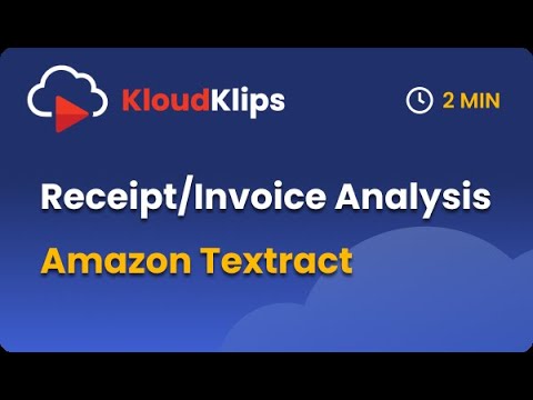 Amazon Textract demo - Expense Analysis