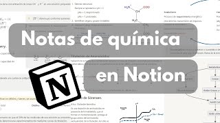 Cómo tomar notas de química en Notion | Superíndices, subíndices, reacciones, estructuras.