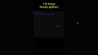 Numpy Magic: Dive into the World of 1-D Array!
