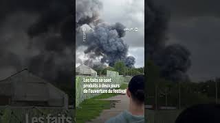 La scène principale de Tomorrowland en feu - RTBF Info #shorts