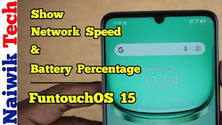 How to show Network Speed and battery percentage
