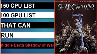 Can Your PC Run Middle Earth Shadow of War - Minimum System Requirement Explain