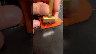 Punching stitching holes #leatherasmr #satisfying #leather #leathertok #sinabroks #leatherworker