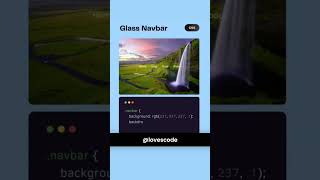 ⚡🚀 Easy Glassmorphism Navbar  Modern UI Design!